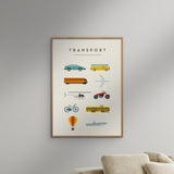 Poster & Frame Citatplakat - Transport – Børneplakat