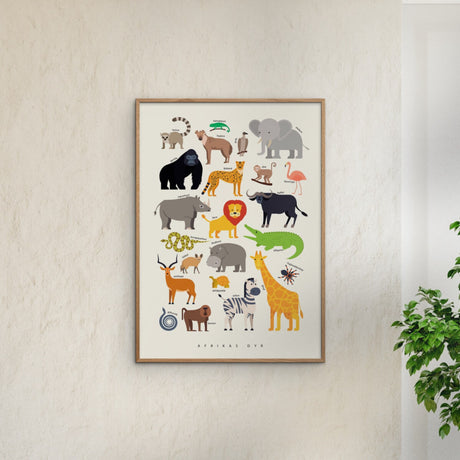 Poster & Frame Citatplakat - Afrikas Dyr – Børneplakat