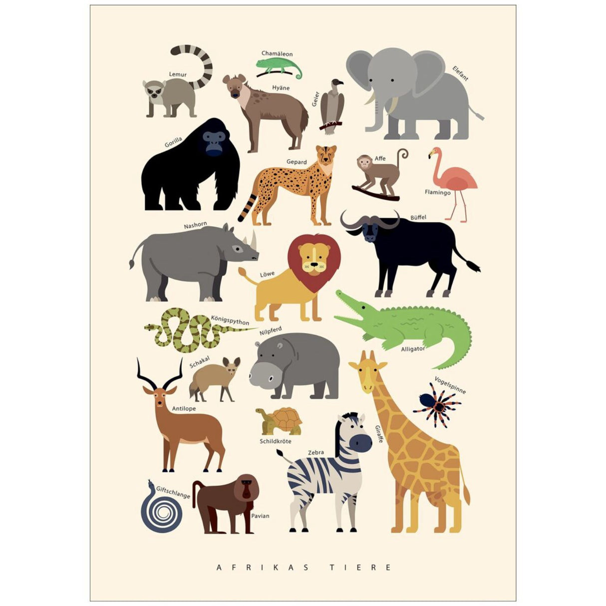 Poster & Frame Citatplakat - Afrikas Tiere