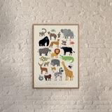 Poster & Frame Citatplakat - Afrikas Tiere
