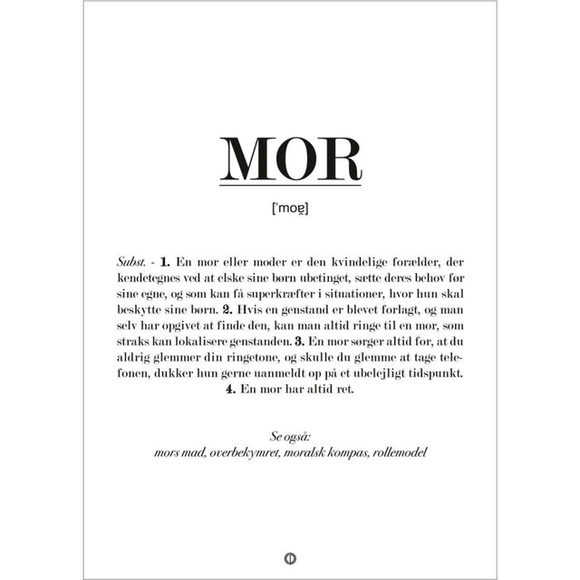 Poster & Frame Citatplakat - Mor Definition