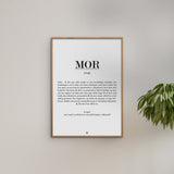 Poster & Frame Citatplakat - Mor Definition
