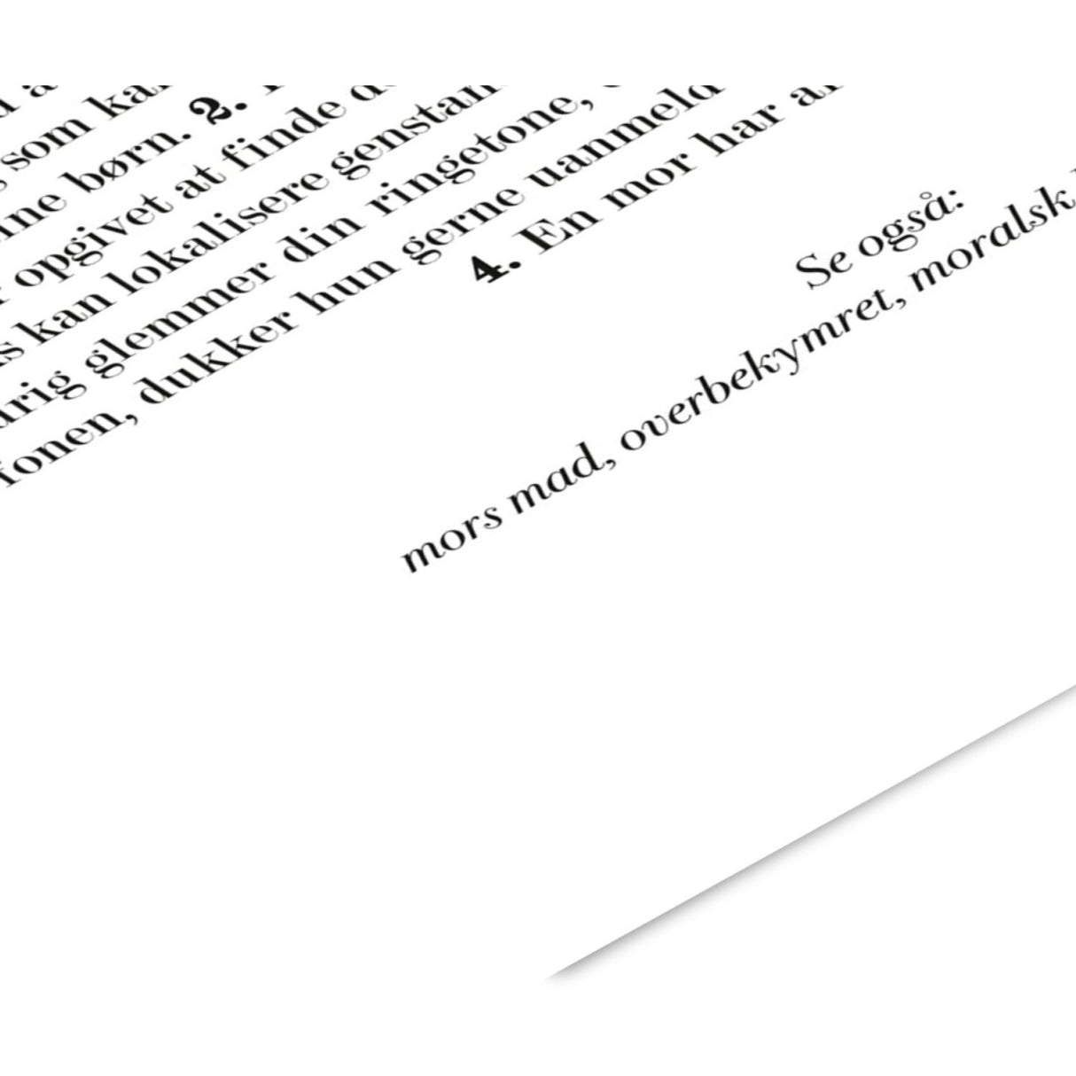 Poster & Frame Citatplakat - Mor Definition