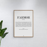 Poster & Frame Citatplakat - Farmor Definition