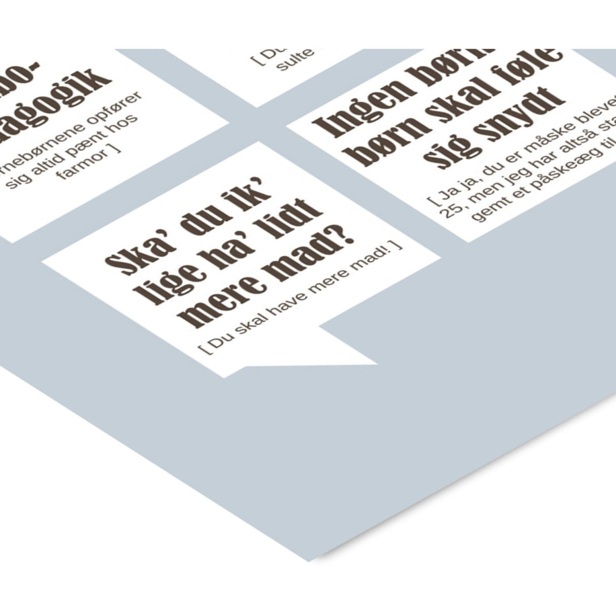 Poster & Frame Dialægt - Farmor — Grå