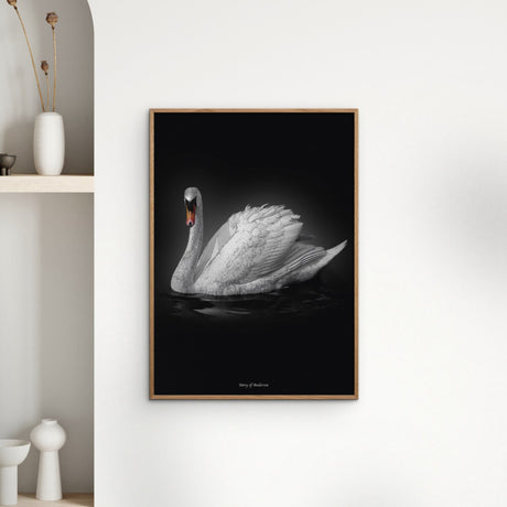 Poster & Frame Story Of Andersen - Den Grimme Ælling - Hvid/Sort Baggrund