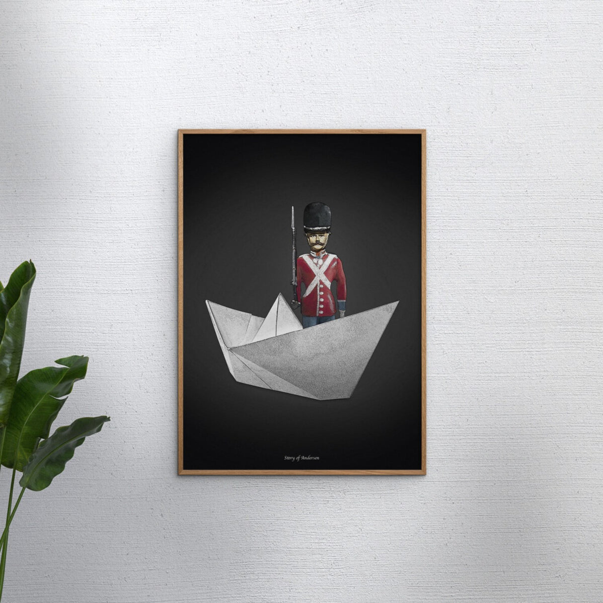 Poster & Frame Story Of Andersen - Den Standhaftige Tindsoldat - Hvid/Sort Baggrund