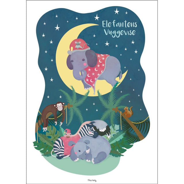 Poster & Frame Tiny Tails - Elefantens Vuggevise