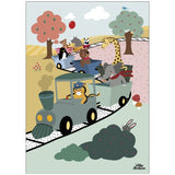 Poster & Frame Willero Illustration - Adventure Train