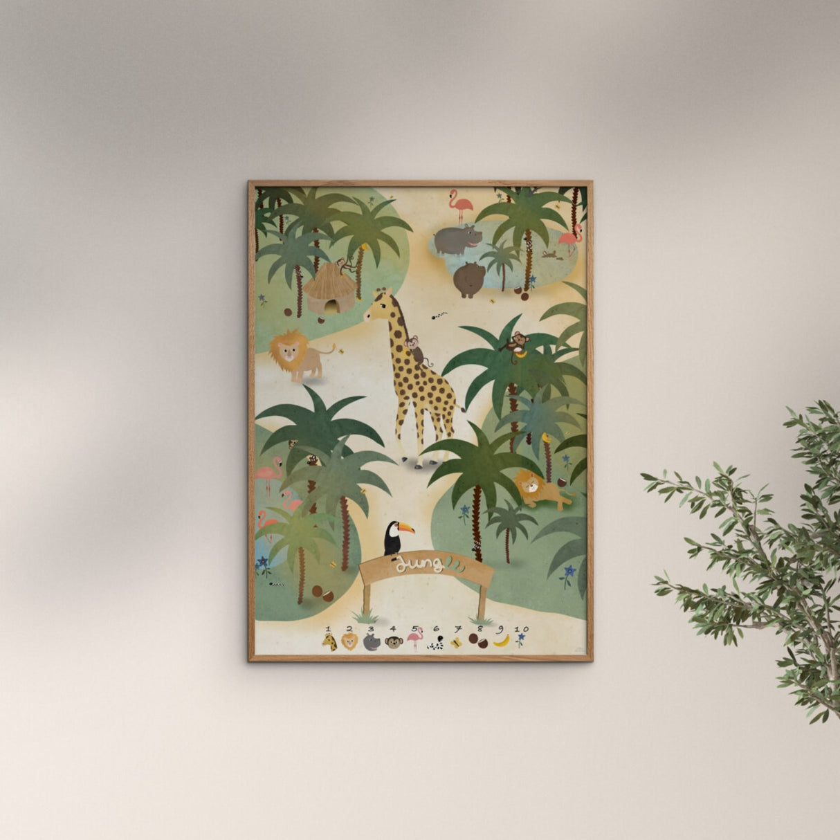 Poster & Frame Willero Illustration - Jungle