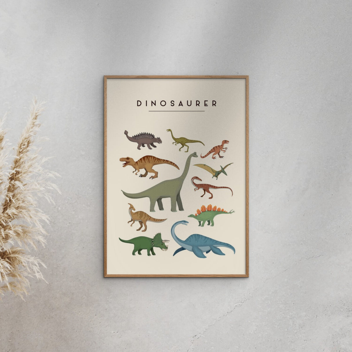 Poster & Frame Citatplakat - Dinosaurer – Børneplakat