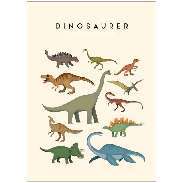 Poster & Frame Citatplakat - Dinosaurer – Børneplakat