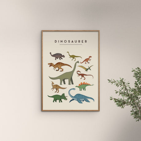 Poster & Frame Citatplakat - Dinosaurer – Børneplakat