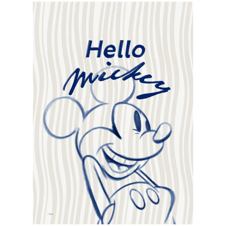 Poster & Frame Disney - Hello Mickey Blue