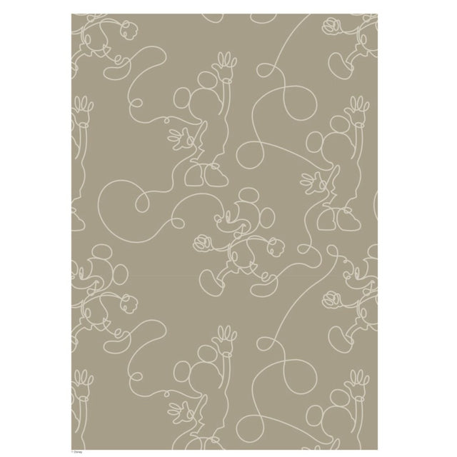 Poster & Frame Disney - Green & White Mickey Outline