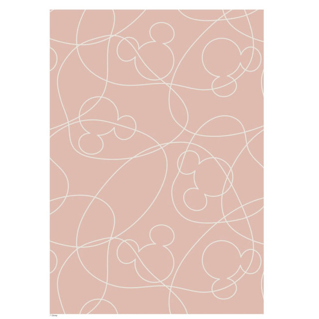 Poster & Frame Disney - Pink & White Mickey Outline