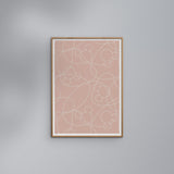 Poster & Frame Disney - Pink & White Mickey Outline