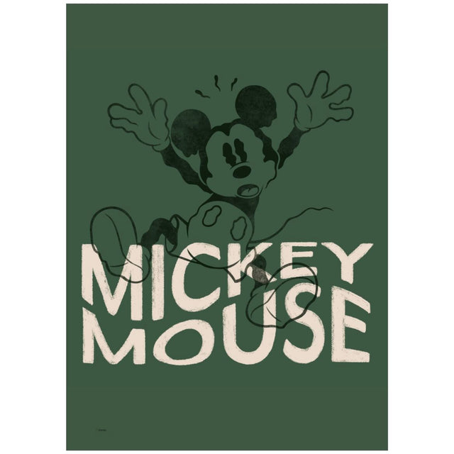 Poster & Frame Disney - Wavy Mickey Green