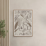 Poster & Frame Disney - Brown Leaves Mickey