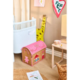 Rice Pink Fun Fair Theme Raffia Legetøj Kurve 3-Pak