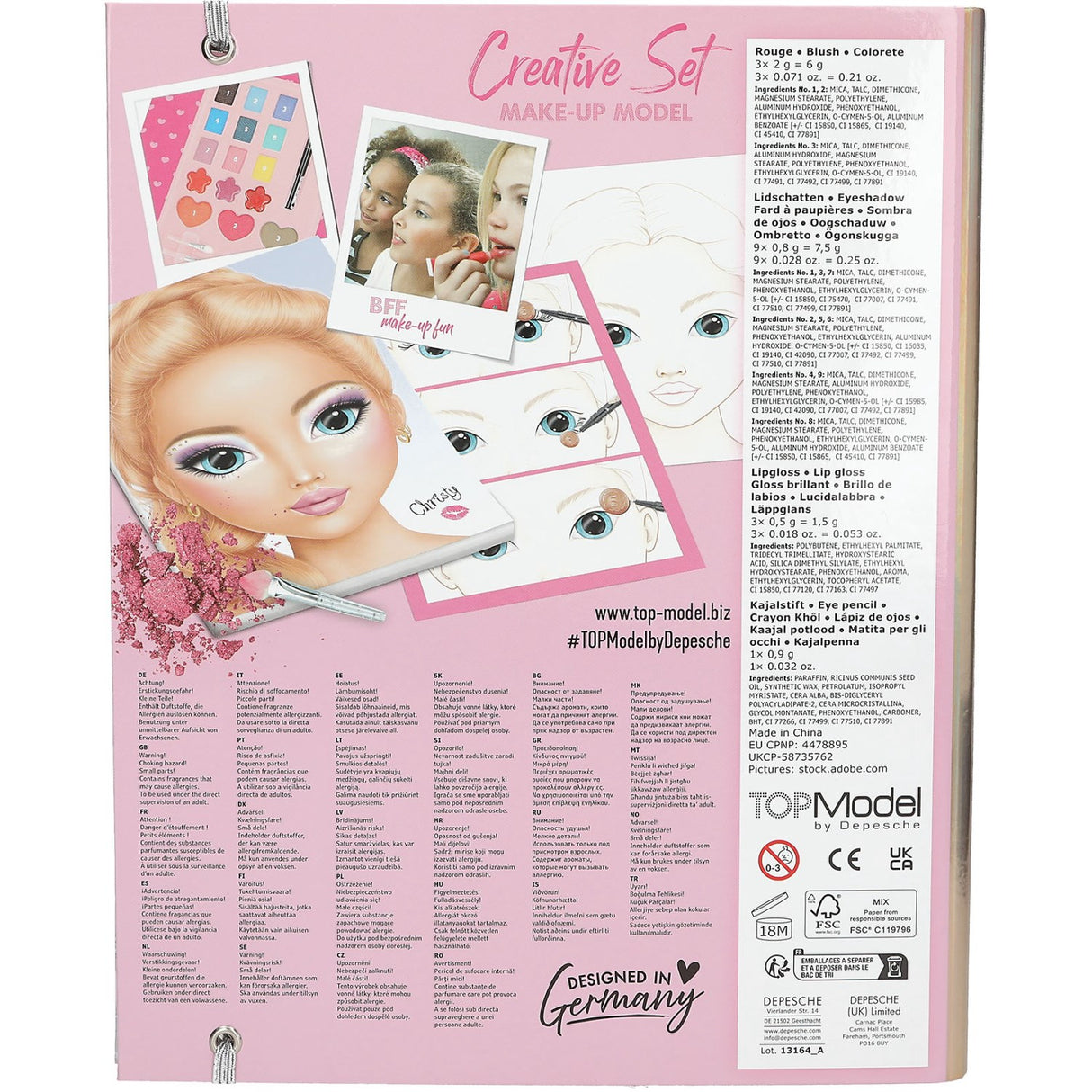 TOPModel Make Up Mappe M/indhold