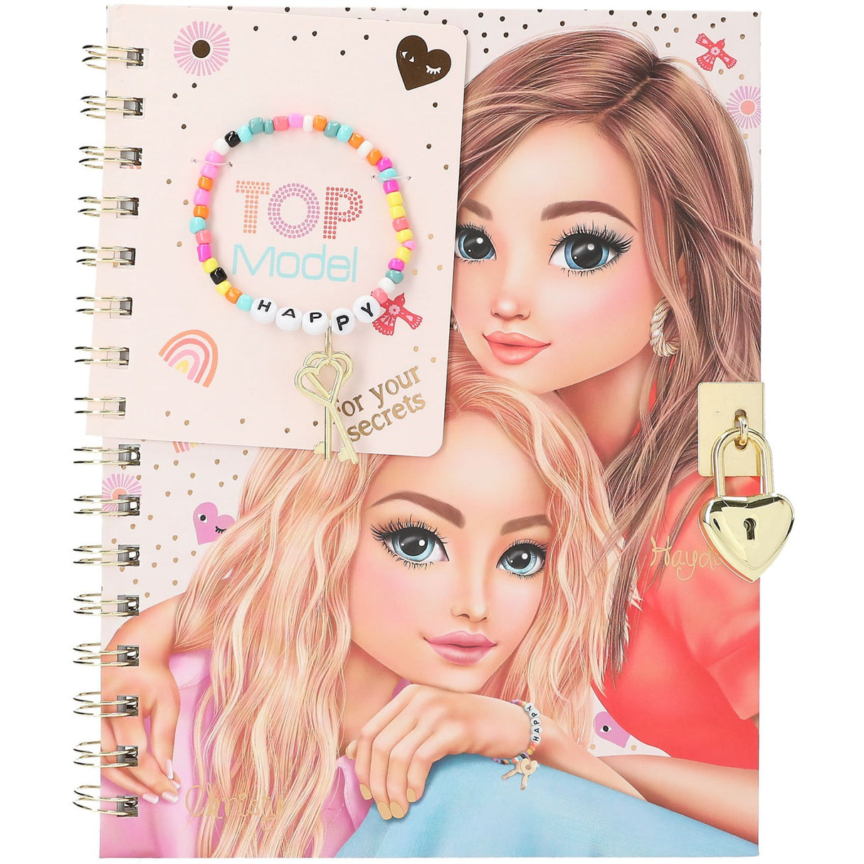 TOPModel Dagbog M/lås Og Armbånd