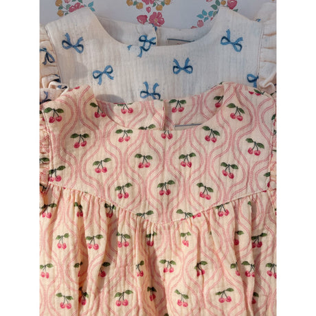Konges Sløjd Cherry Pink Motif Coco Romper GOTS