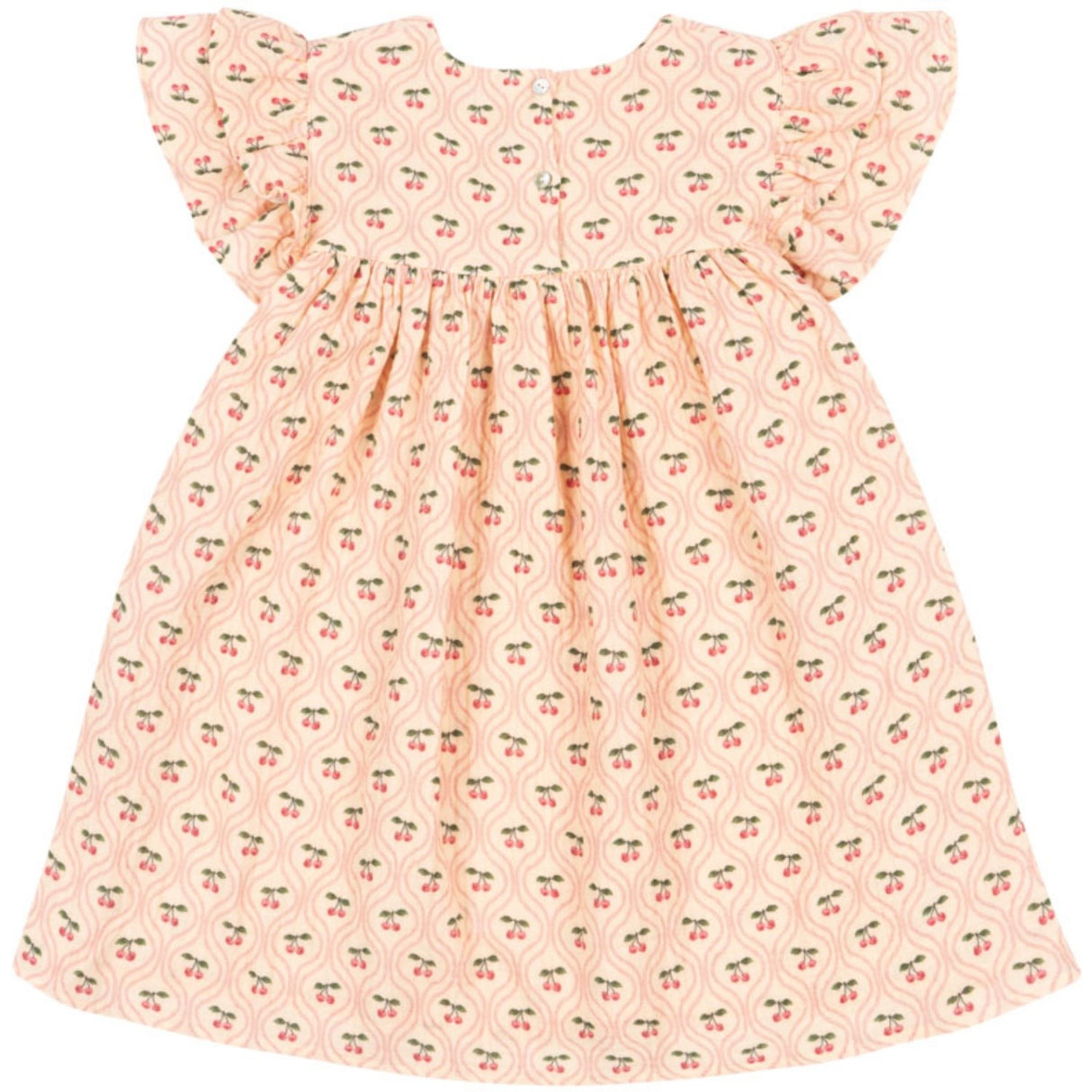 Konges Sløjd Cherry Pink Motif Coco Kjole GOTS