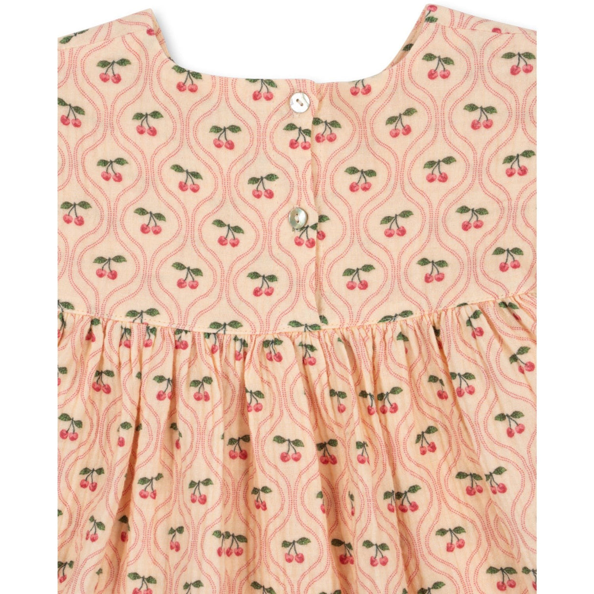 Konges Sløjd Cherry Pink Motif Coco Kjole GOTS