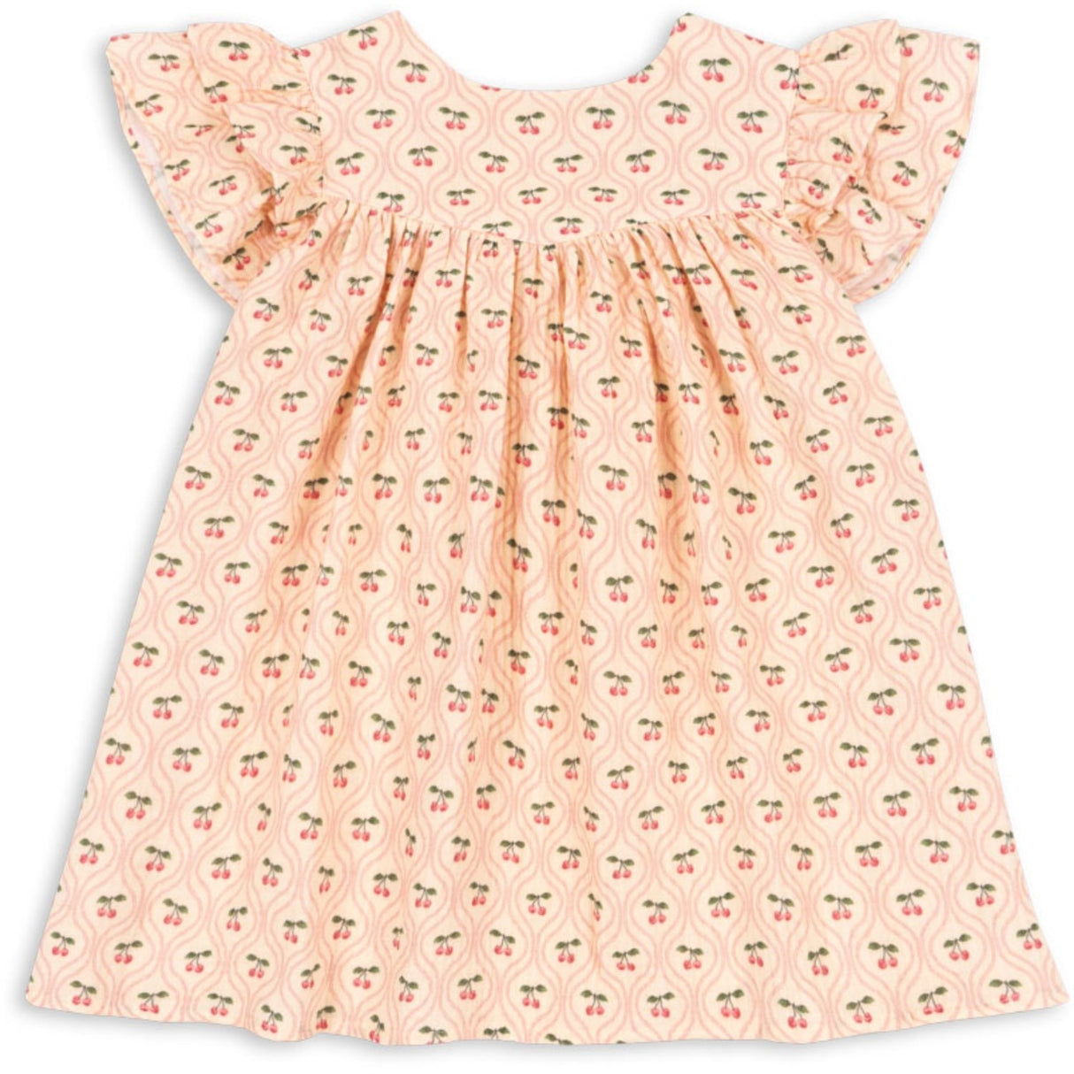 Konges Sløjd Cherry Pink Motif Coco Kjole GOTS