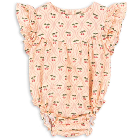 Konges Sløjd Cherry Pink Motif Coco Romper GOTS