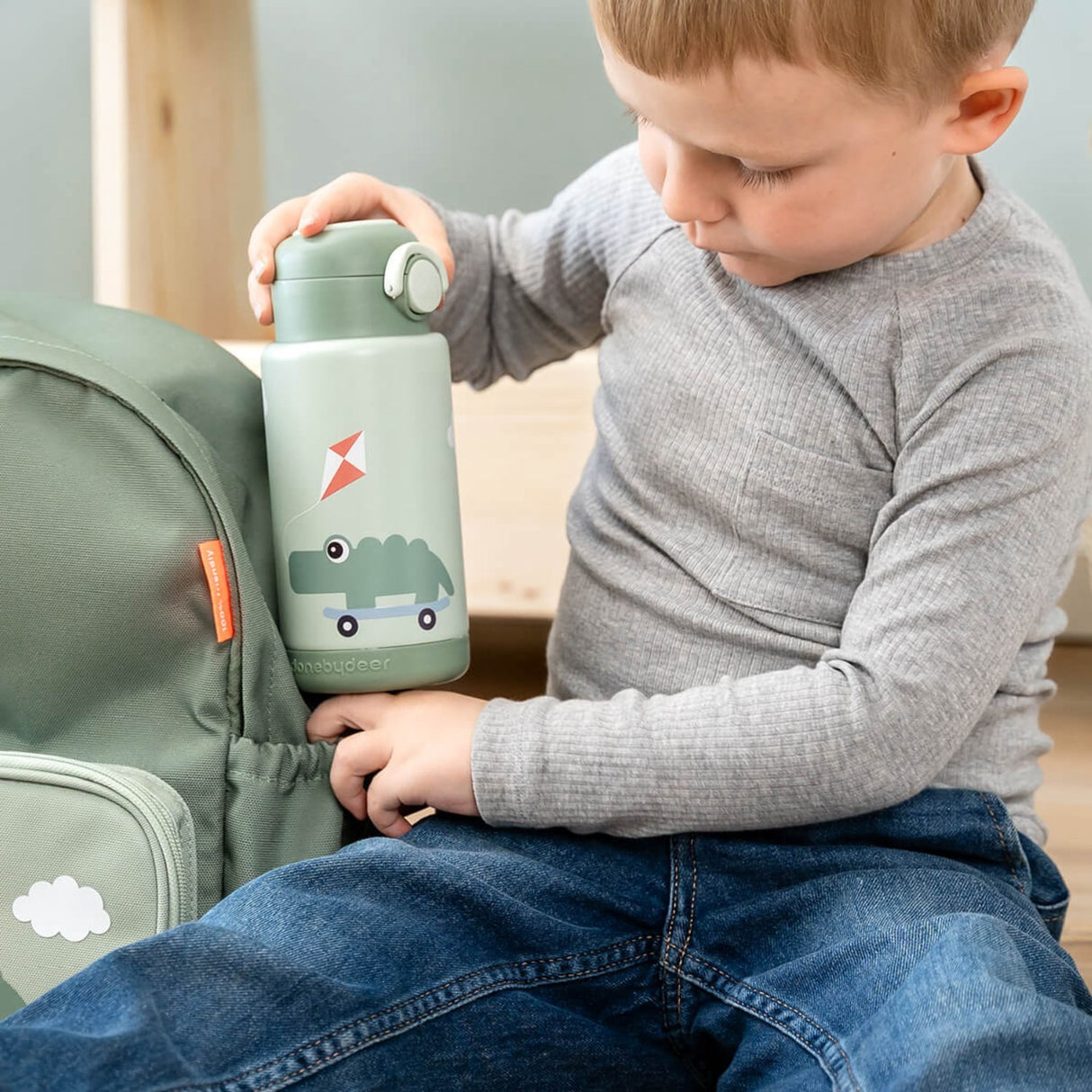 DonebyDeer Green Termoflaske Playground 340 Ml