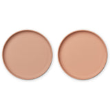 LIEWOOD Liewood Brandon Silikone Tallerken 2-pak Pale Tuscany/Tuscany Rose Mix