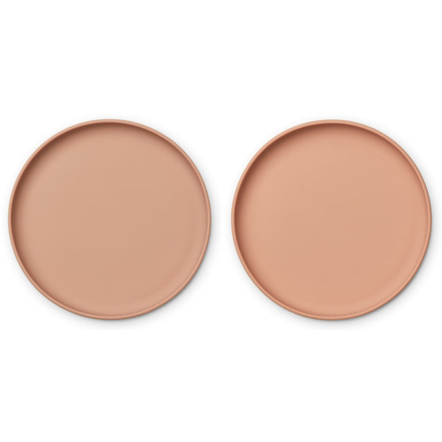 LIEWOOD Liewood Brandon Silikone Tallerken 2-pak Pale Tuscany/Tuscany Rose Mix