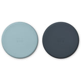 LIEWOOD Liewood Brandon Silikone Tallerken 2-pak Sea Blue/Whale Blue Mix