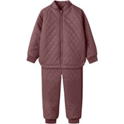 Name It Rose Brown Nmfmud Rub Quilt Sæt Solid Fo