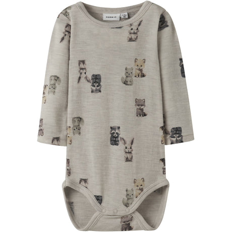 Name It Nacreous Cloud Forest Animals Nbmwang Uld Rib Ls Body Aop