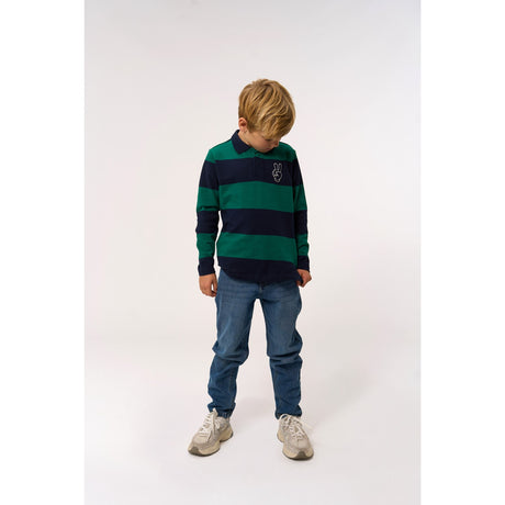 The New Navy Blazer Striped Pino L_S Pique Polo