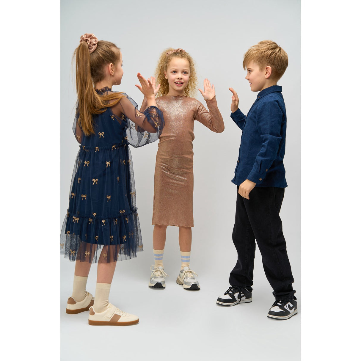 The New Navy Blazer AOP Rudelle L_S Kjole