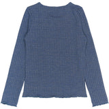The New Navy Blazer Rina L_S Glitter Rib Tee
