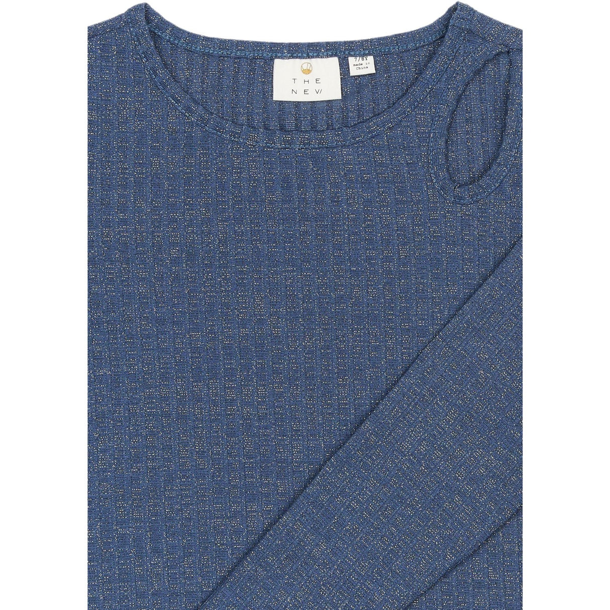 The New Navy Blazer Rina L_S Glitter Rib Tee