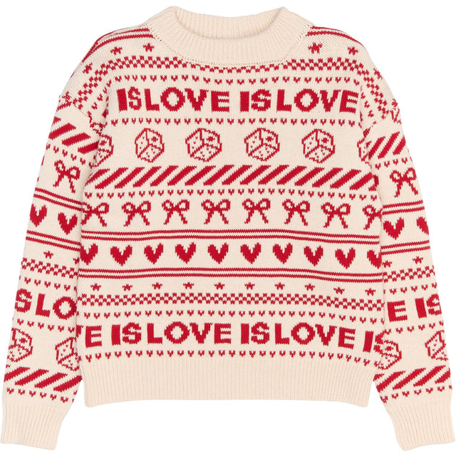 The New Gardenia AOP Raline Jacquard Pullover