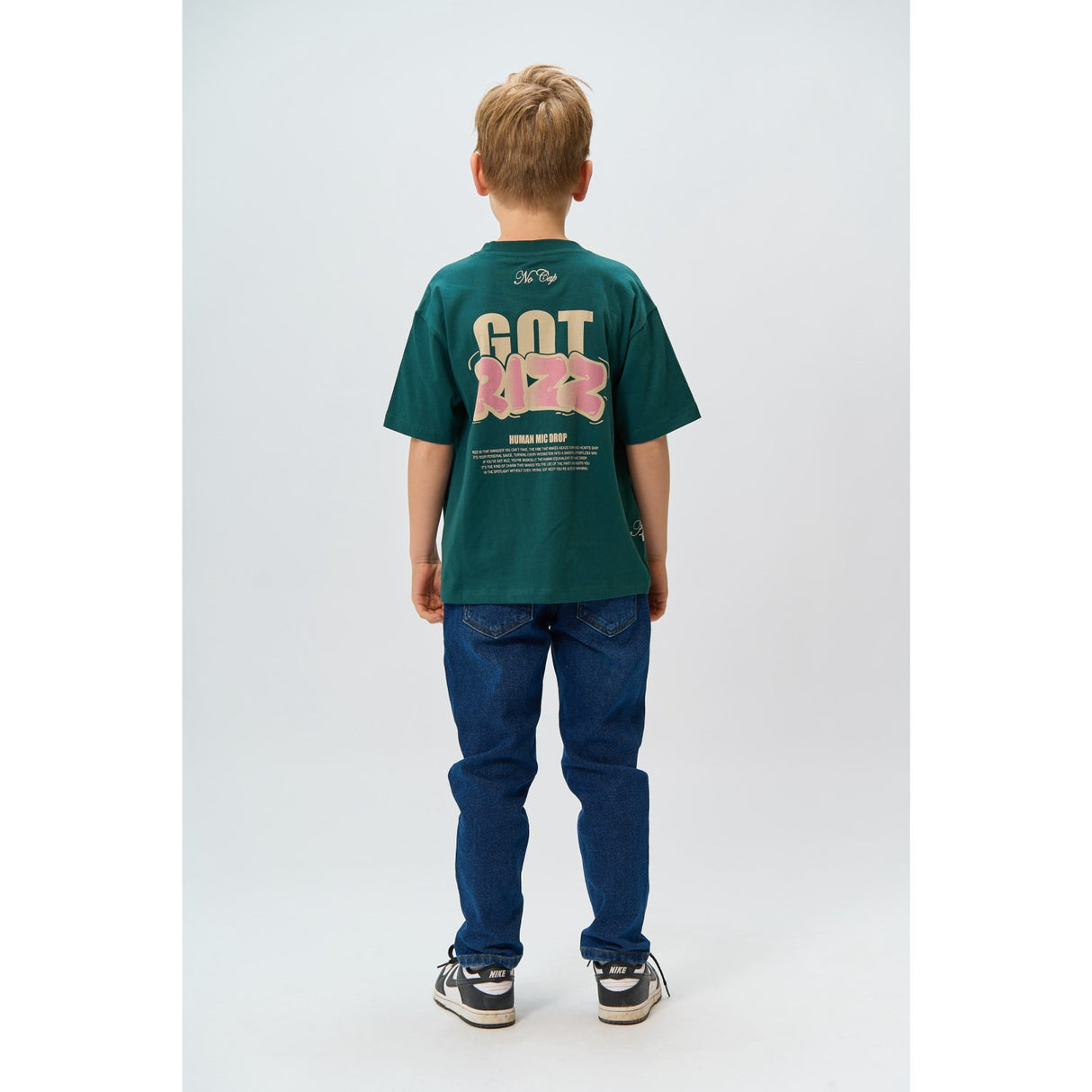 The New Deep Teal Regan Oversize S_S Tee