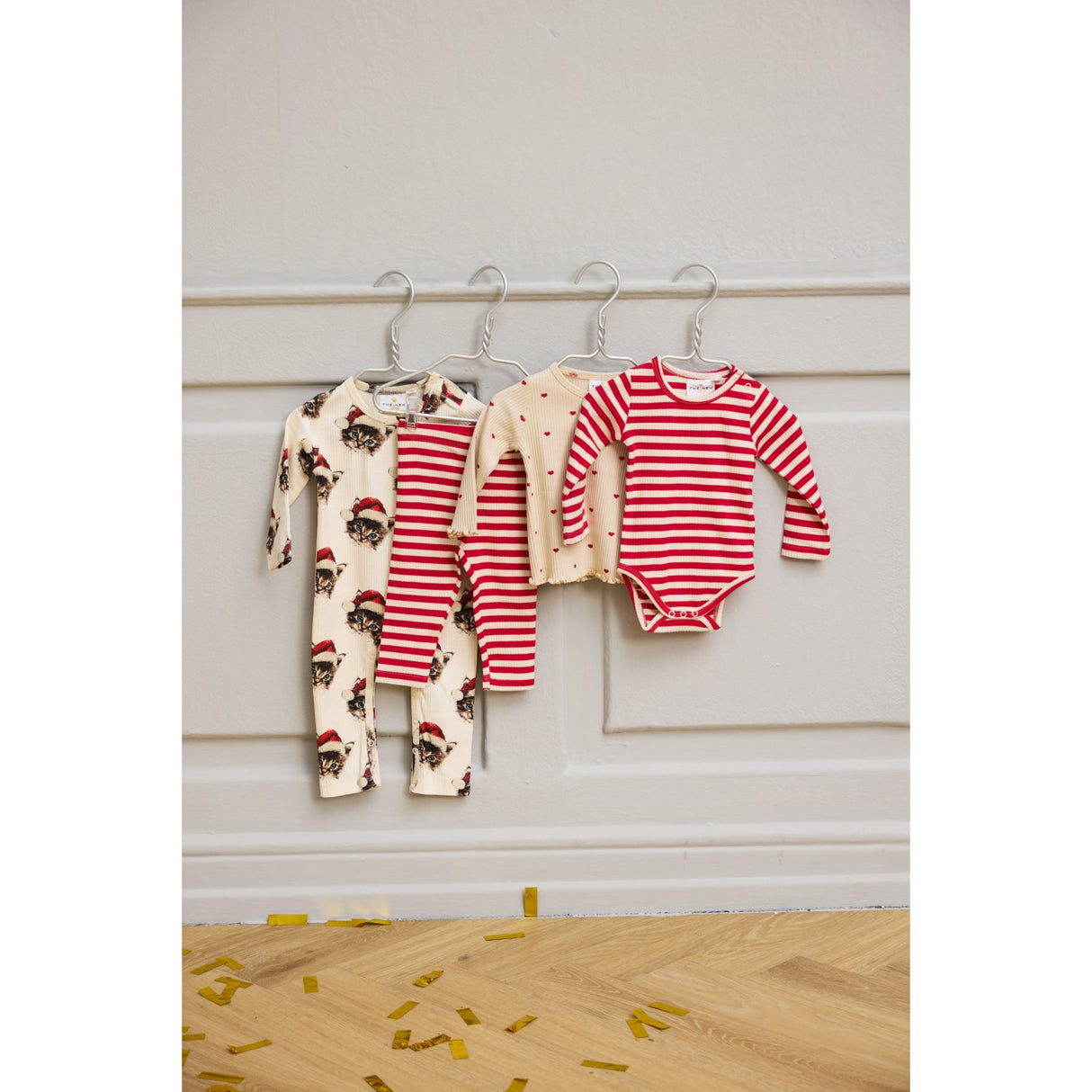 THE NEW Siblings Ski Patrol Striped Fro Rib Leggings