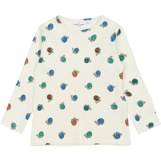 THE NEW Siblings Cloud Dancer AOP Palmer L_S Rib Tee