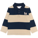 THE NEW Siblings Navy Blazer Striped Rinon L_S Pique Polo