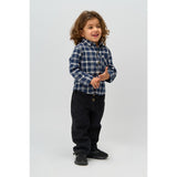 THE NEW Siblings Navy Blazer Check Riggs L_S Flannel Skjorte