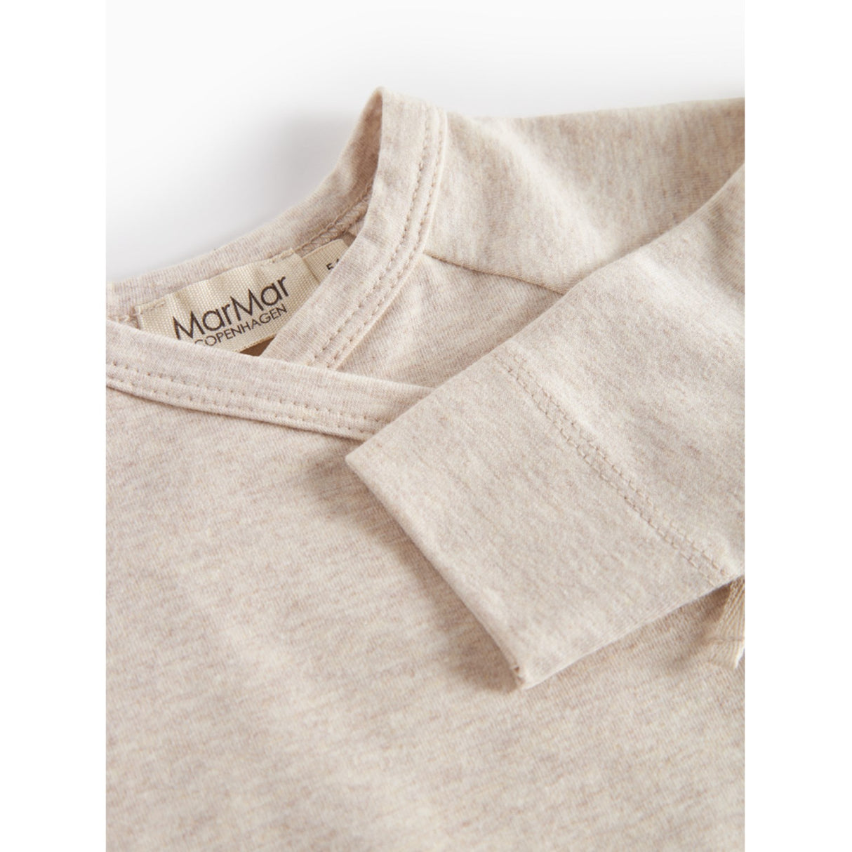 MarMar Modal New Born Light Beige Mel. Tut Slå-Om LS Bluse