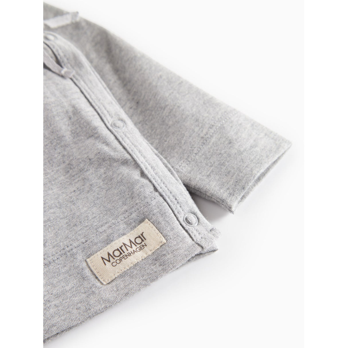 MarMar Modal New Born Light Grey Melange Tut Slå-Om LS Bluse