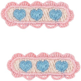 Konges Sløjd Buttercream 2 Pak Heart Embroidery Hårspænder